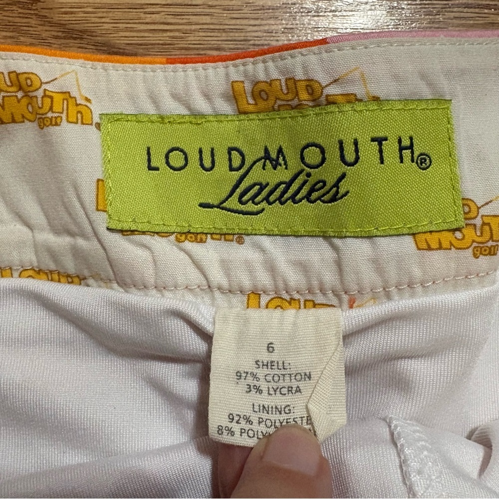 Loudmouth Ladies Golf Pink Orange Argyle Diamond Skirt 6 - Picture 2 of 7